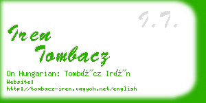 iren tombacz business card